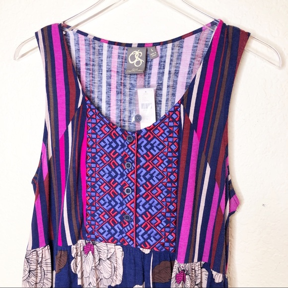 One September | NWT Purple Floral Trudy Tunic Sz L - Picture 3 of 7